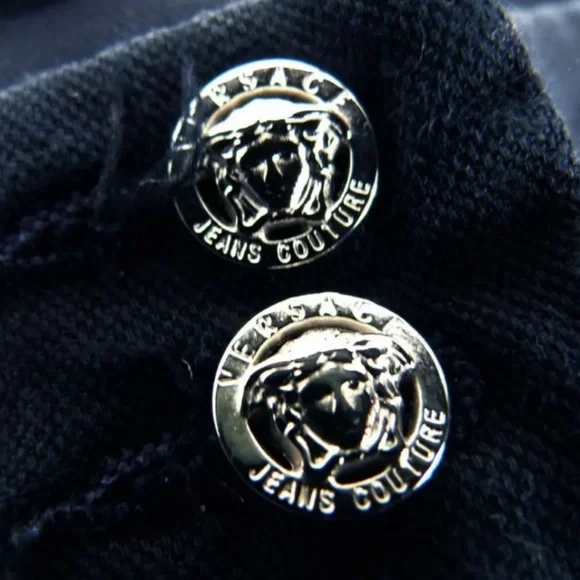 Versace jeans couture lace up corset back tie up pants black silver stunning y2k - Picture 5 of 12